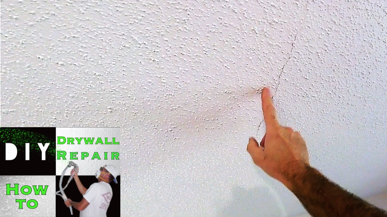 Repairing stress cracks in drywall ceilings